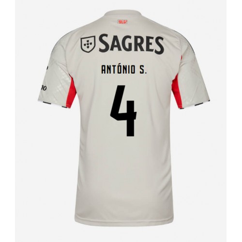 Stroje piłkarskie Benfica Antonio Silva #4 Koszulka Wyjazdowej 2025-26 Krótki Rękaw